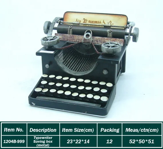 Custom Vintage Metal Cash Register Model Antique Computer TV Typewriter Telegraph Transmitter Retro Prop For Home Pub Decoration