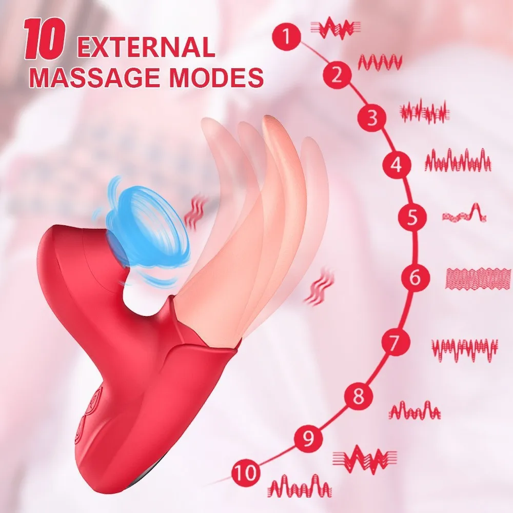 2 In 1 Lick Suck Vibrators For Women Licking Tongue Clitoris Stimulator G Spot Massager Vagina Sucking Female Orgasm Sex Toys