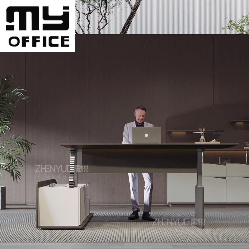 Lifting Table President Furniture Chairman Taipan Desk General Manager Supervisor Intelligent and Chair Comb