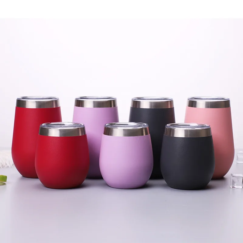 Amazon Hot Selling 9oz 12 oz 16oz Thermal Double Wall Vacuum Insulated Travel Gold Wine Tumbler Cups In Bulk for Coffee Tea