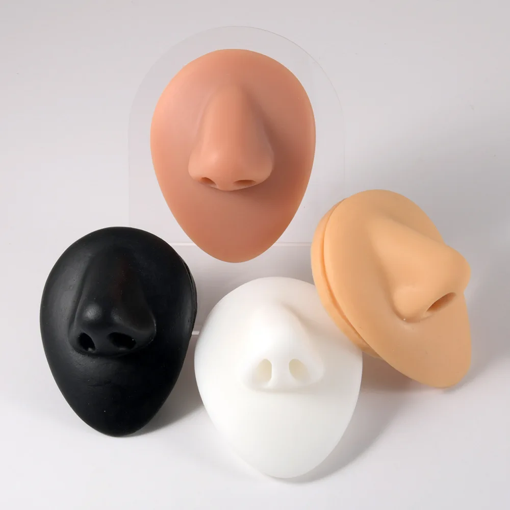 Puncture Practice Body Piercing Jewelry Simulation Human Silicone Ear Model With Display Stand Use For Tattoo Display Tool