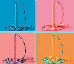 Soft Bead Jump Rope Beaded Segmented Adjustable Jumping Rope for Adults Gym Exercise Fitness