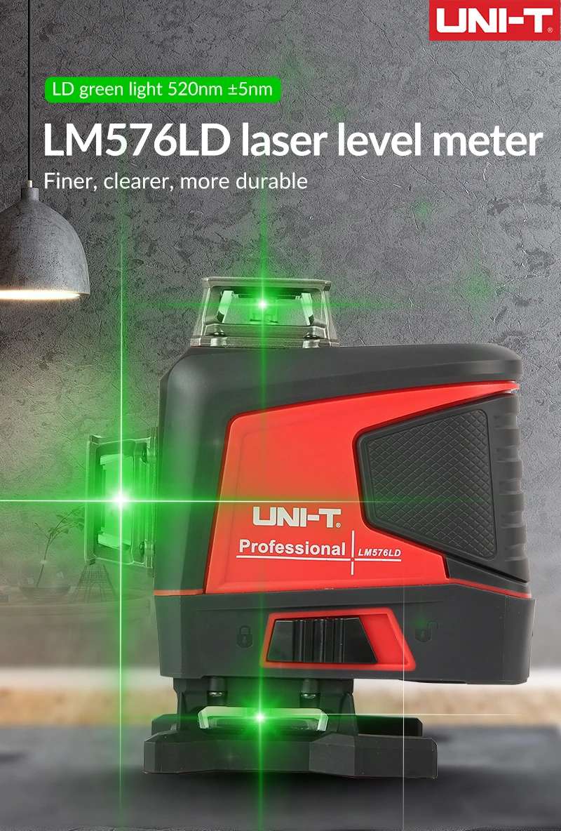 UNI-T лазерный нивелир 3D зеленый 12 16 линий 360 горизонтальный вертикальный само-Балансирующий перекрестный пульт дистанционного управления Nivel Профессиональный LM576LD