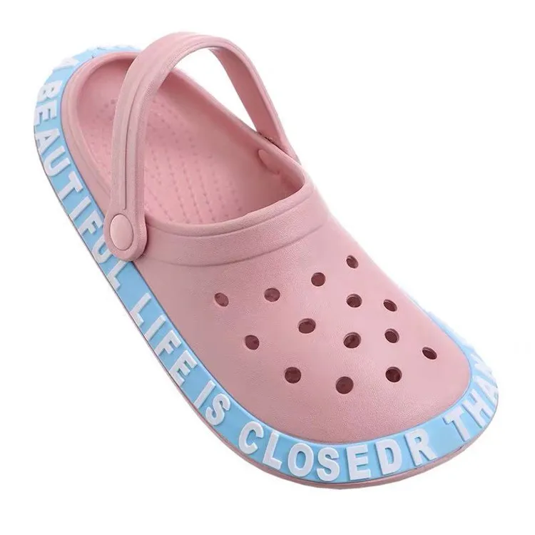 Accept Logo custom lady EVA indoor and outdoor anti-skid breathable garden shoes beach shoes sandals hole hole shoes