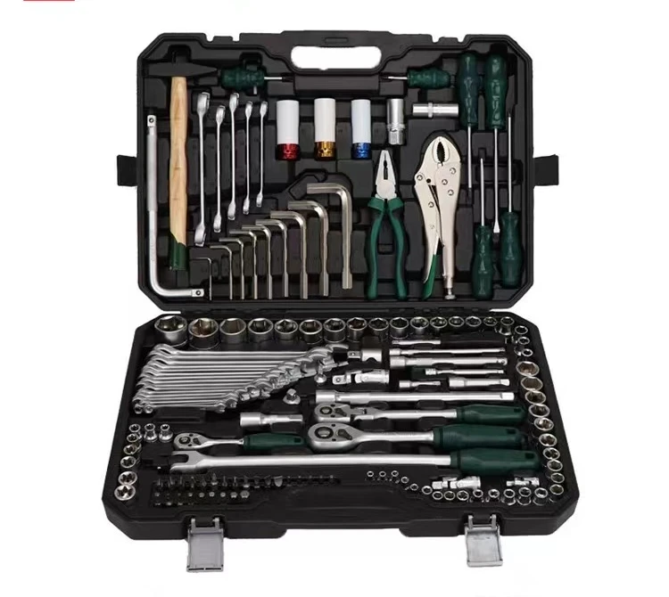 142 шт. набор инструментов для ремонта автомобиля 1/2 3/8 1/4 дюймов
