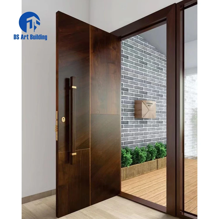 DS exterior door luxury entrance stainless steel entry security door aluminium pivot front doors for houses