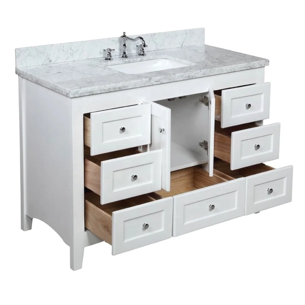 Hongzhou White Free Sample Bagno Bathroom 60 Modern Rectangle Solid Wood