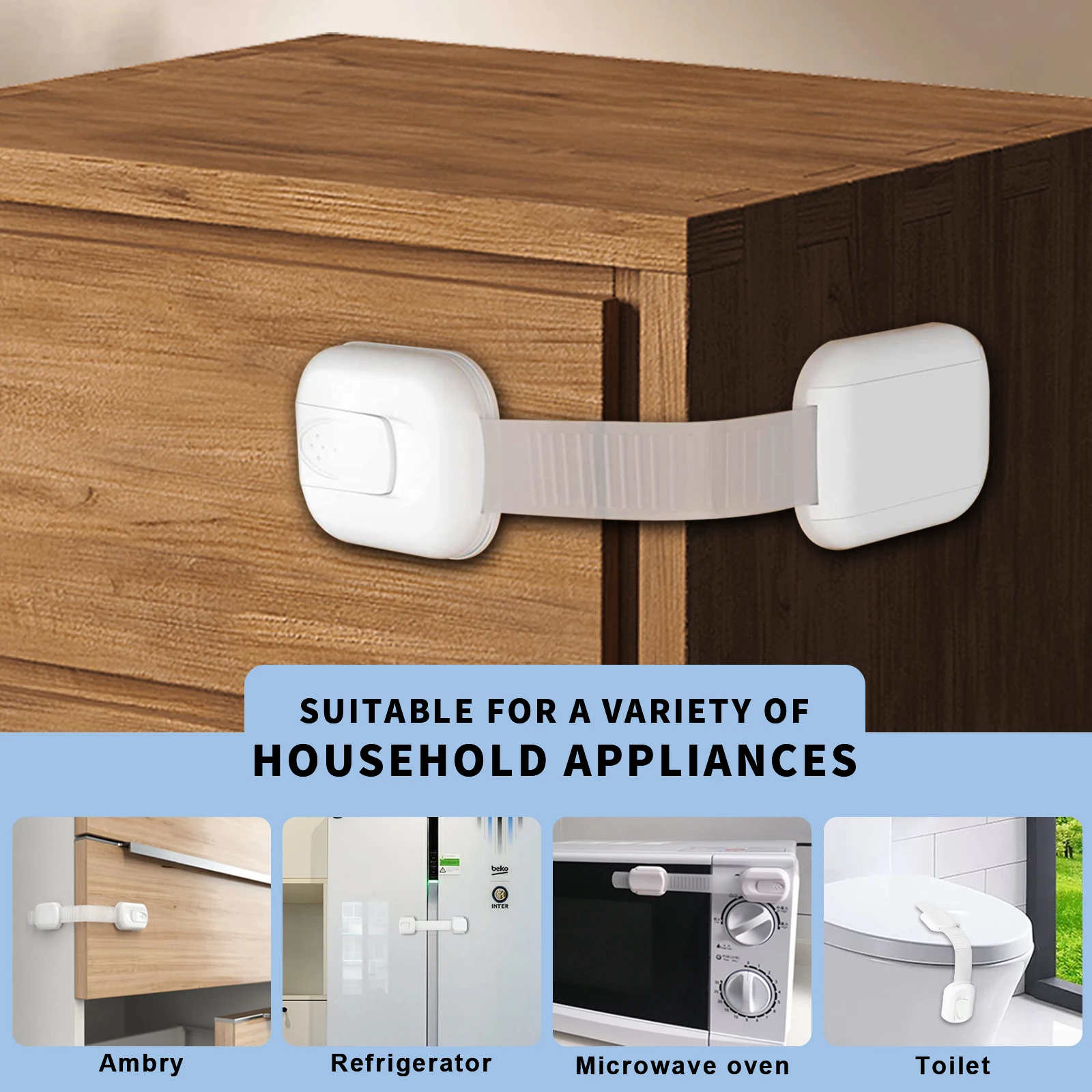 Multifunctional drawer toilet fridge baby child proof safety cabinet lock for kids