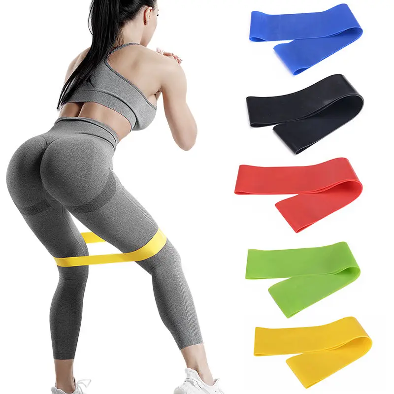 Low MOQ Fast Delivery 100% TPE Made Wholesale Mini Custom Printing Fitness Exercise Yoga Pilates TPE Loop Resistance Bands
