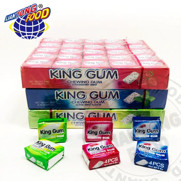 
Король резинки жевательной резинки мята жевательная резинка 