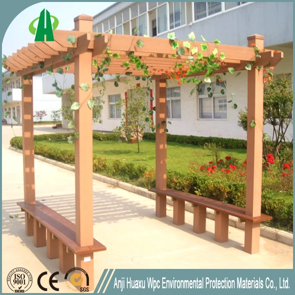 Easy Install Eco-friendly WPC Waterproof Outdoor Garden Pergola