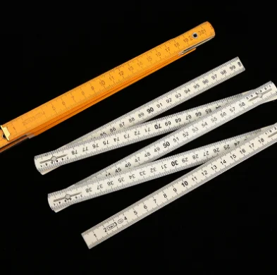 2022 New Custom 1M/2M/3M Folding Ruler Logo Printed Wooden Folding Ruler