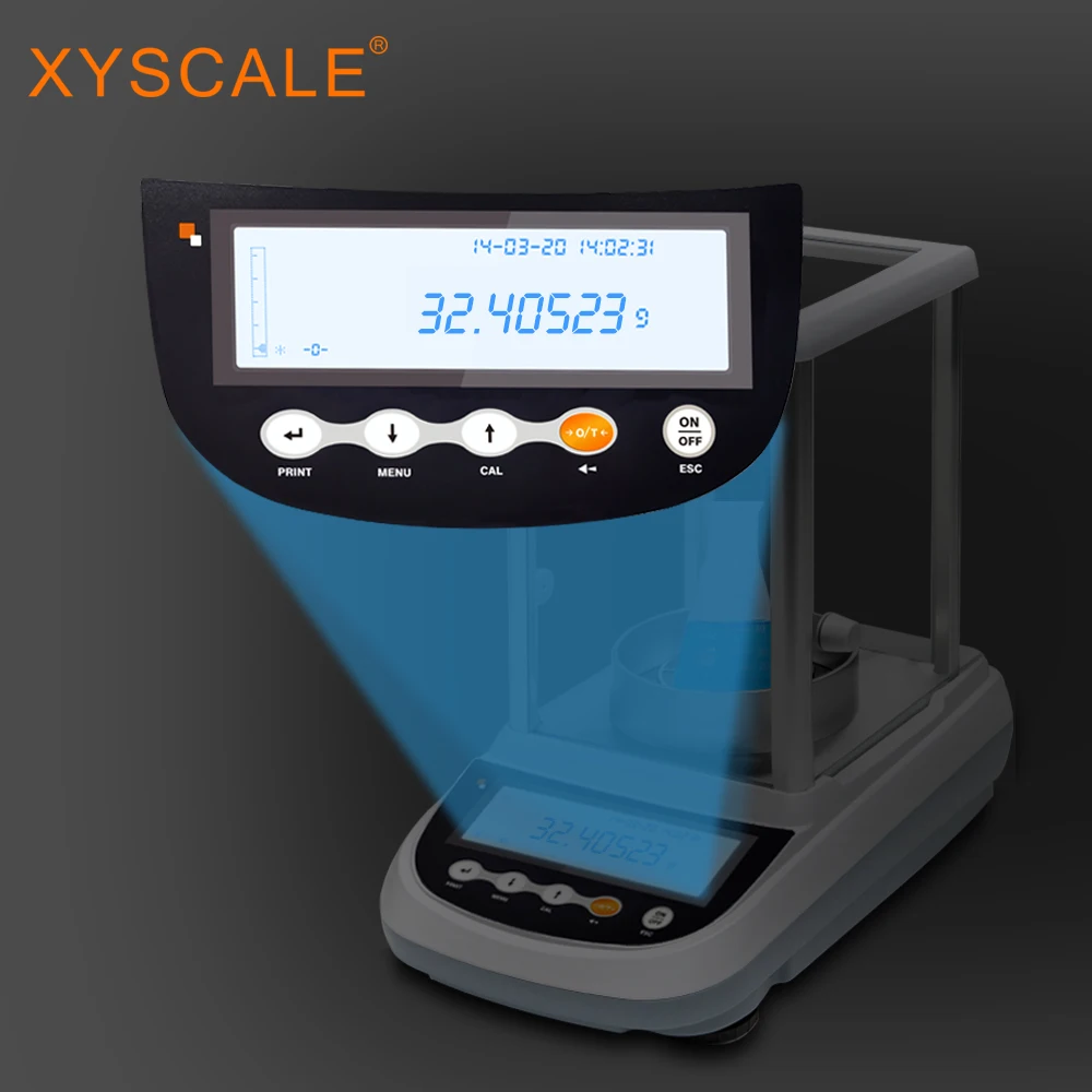 102g 220g 0.01mg 0.1mg Semi-micro Analytical Balance internal calibration glass windproof