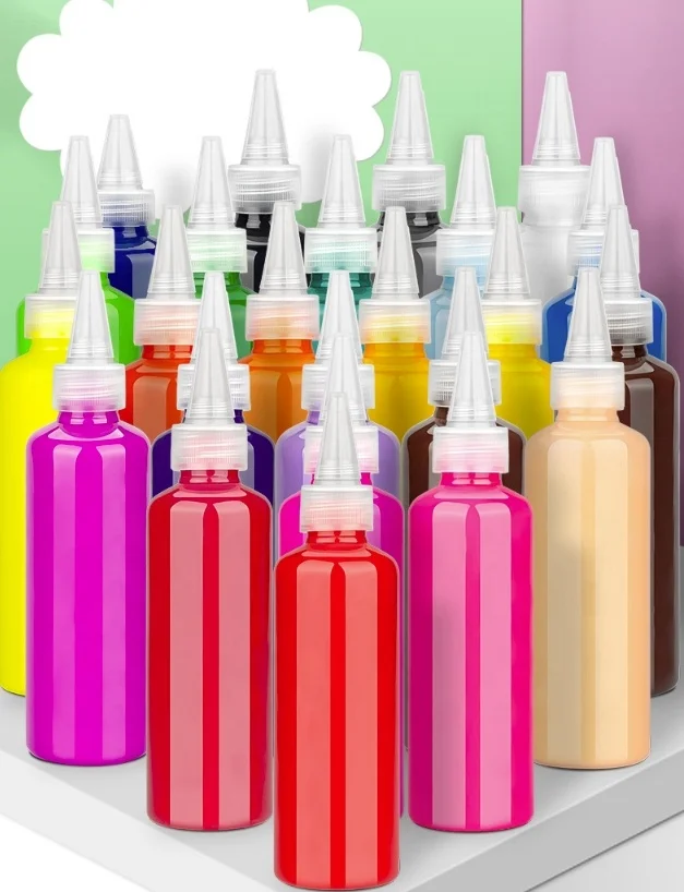 100ml Acrylic Paints for Kids Drawing Waterproof Plaster Doll Paint Coloring