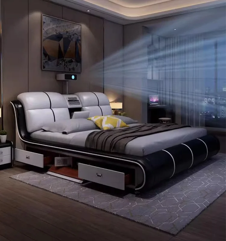 Bedroom Smart Bed Multi functional Furniture Set Luxury Smart Bed Extra Large Smart Bed