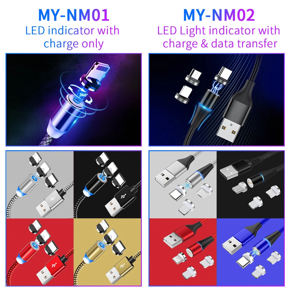 
2021 High Quality 2 in One Nylon Braided Mobile Charger Data Cable 