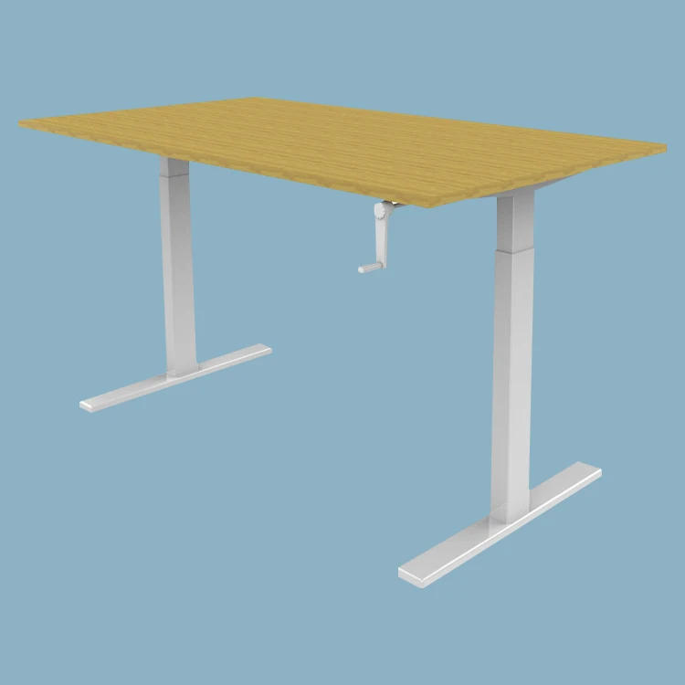 Home office industrial crank table Single Motor Height adjustable trestle table Sit To Standing Desk