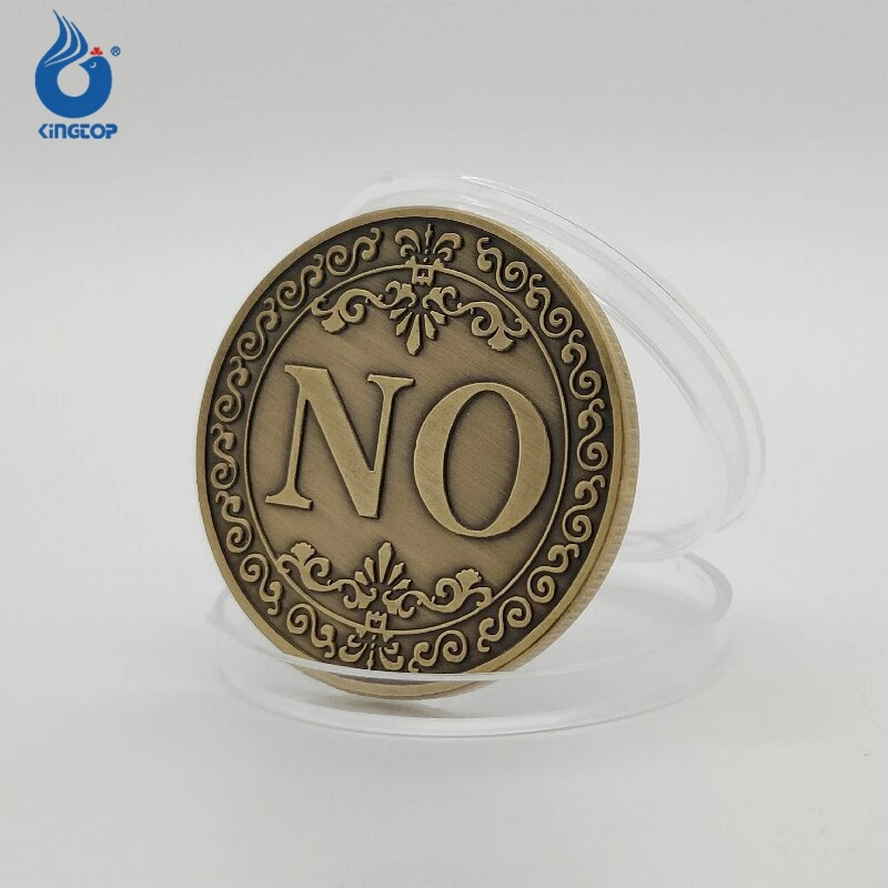 Custom Yes No Decision Challenge Coins Magic Collectible Coins Vintage Antique Bronze Wish Lucky Coins