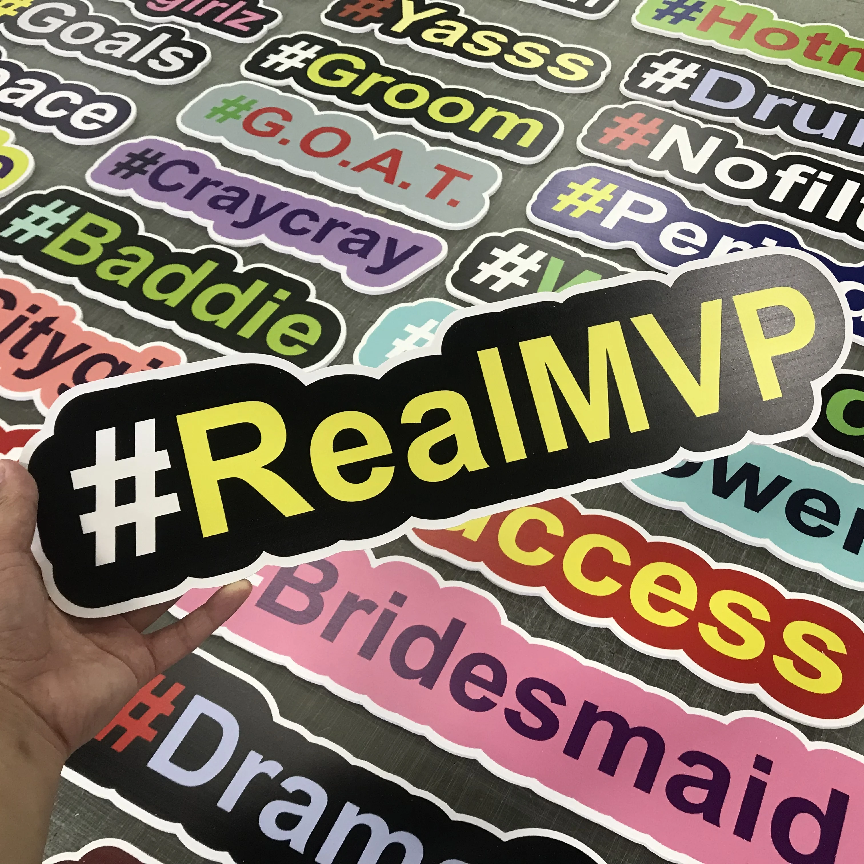 Hot Sell Props Pvc Sign Photo Booth props Custom Plastic Board for for Game Party Supplier