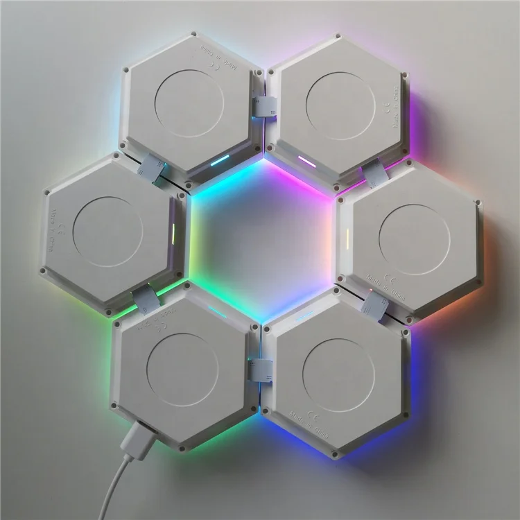  Цветная Квантовая лампа RGB с сенсорным управлением модульная Шестигранная дистанционным ночное освещение чувствительностью к касанию креативное декоративное