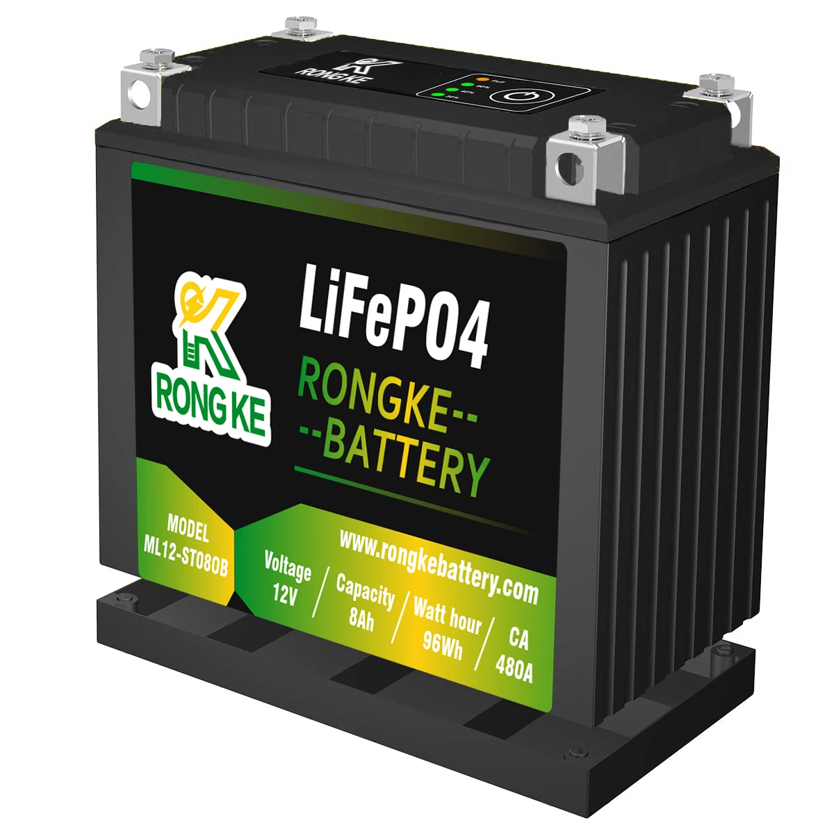 YTX12-BS/YTX14-BS 12V 8Ah 480A Lithium Powersports Motorcycle Battery with Smart BMS Compatible ATV 4 Wheeler Generator Battery