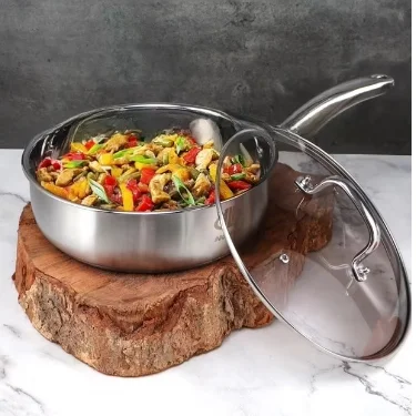 12-Piece Portable Stainless Steel Cookware Set with Thickened Multi-Layer Bottom Saucepan for Cooking Travel Iron Saute Pans
