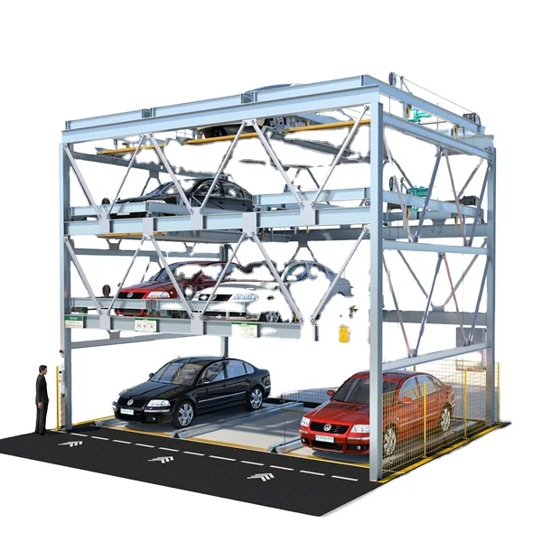 Motor and chain drive parking solution multilevel car parking system