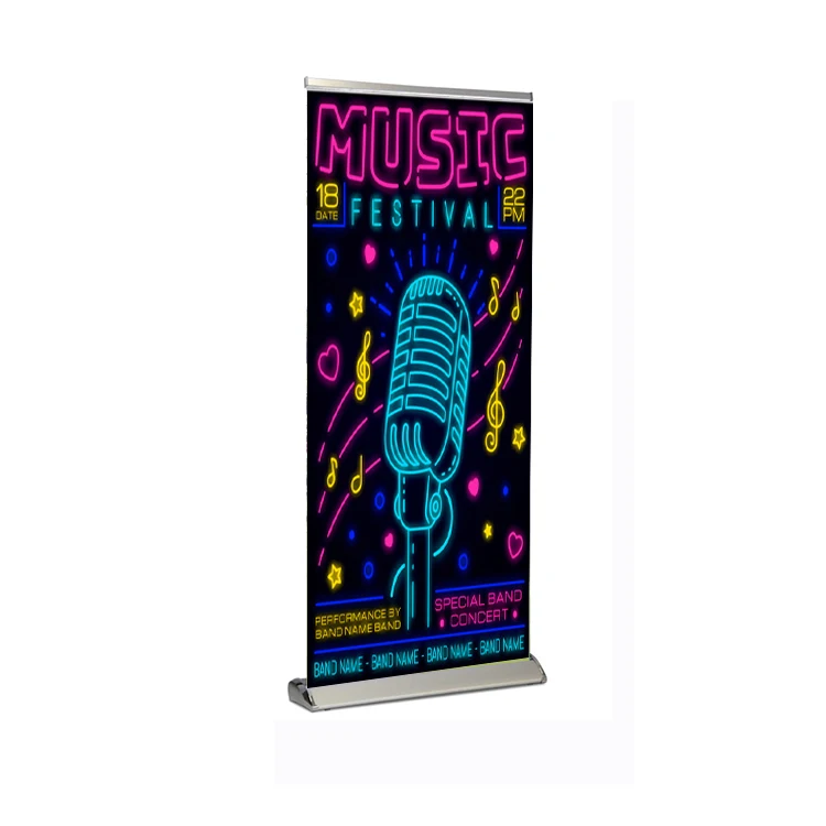 Custom 80x200 mini digital Roll Up Banner Stand Roll Up Retractable Banner with Stand