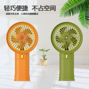 Portable Mini USB Charging Fan Cute Cartoon Design Big Wind for Students for Desktop or Household Use