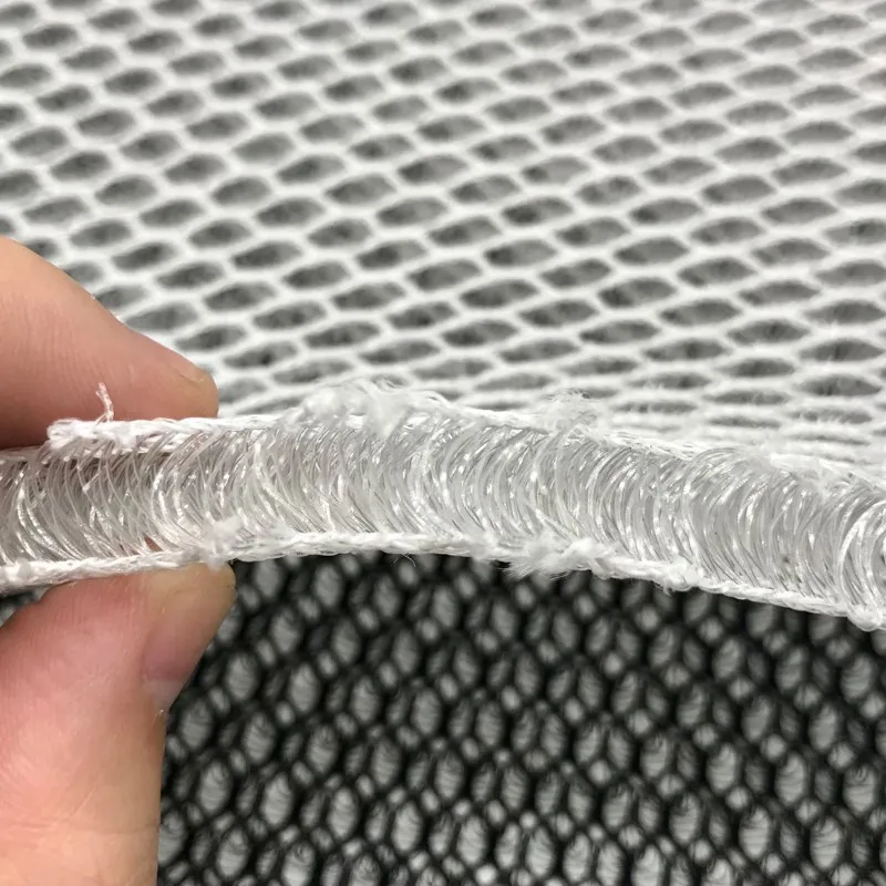 High quality 4..5-10 mm hexagon black 3d mash fabric jiangsu tricot air mesh for motorcycle bicycle seat cushion
