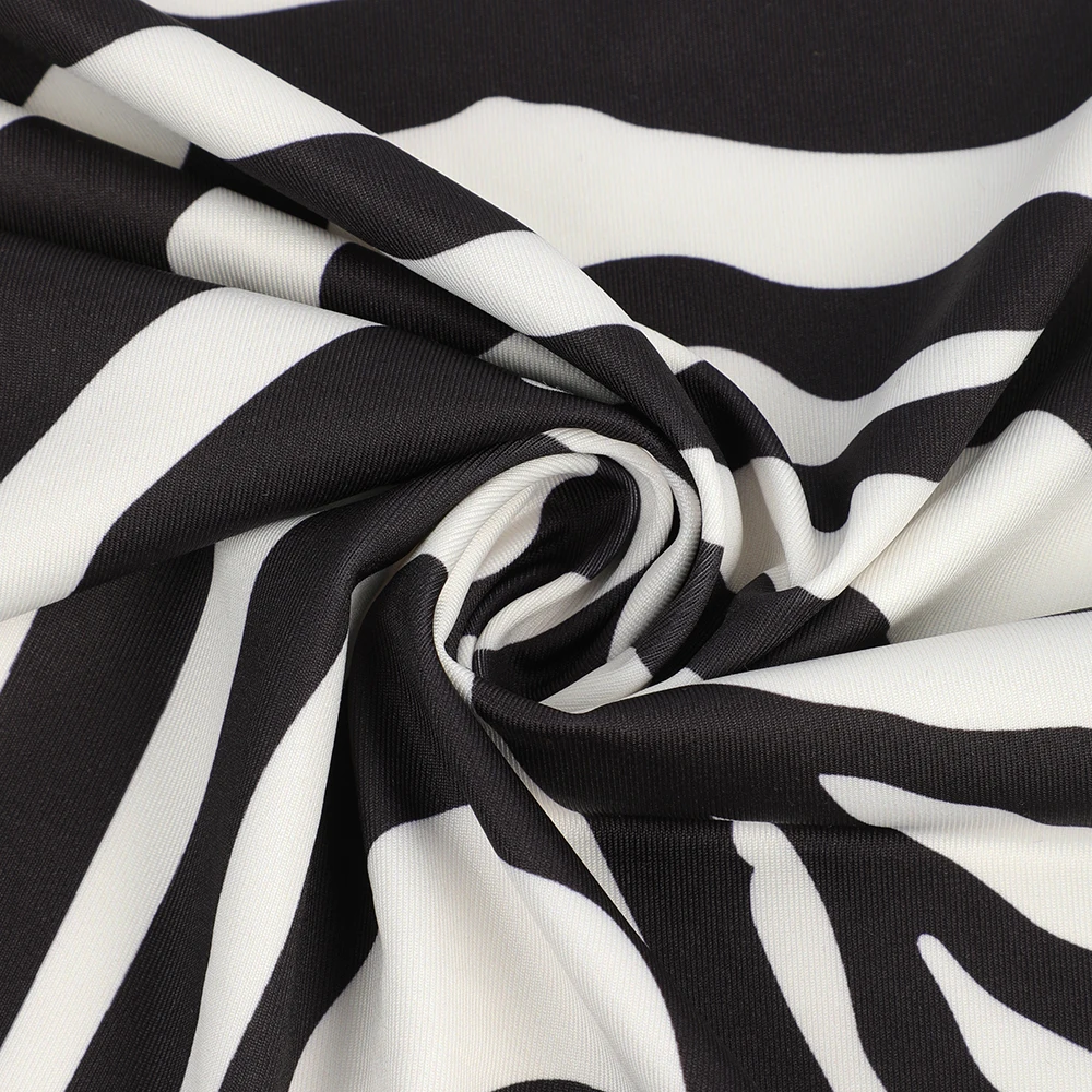 High quality 88%polyester/12%spandex four way stretch zebra print jersey fabric for dress
