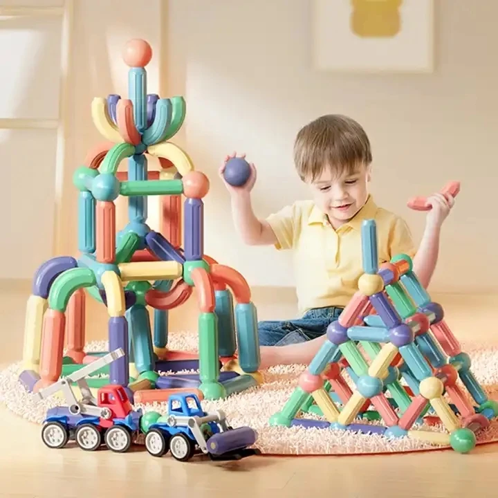 In Stock 36 pcs Kids Magnetic Toys Magnet Balls Magnetic Building Set Toy Magnetic Balls and Sticks