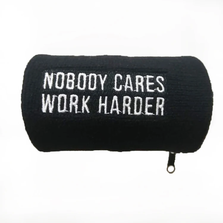 Хлопковая повязка на заказ для настольного тенниса, баскетбола, гольфа, боулинга, спортивного зала, махровое полотенце, повязки на запястье с молнией