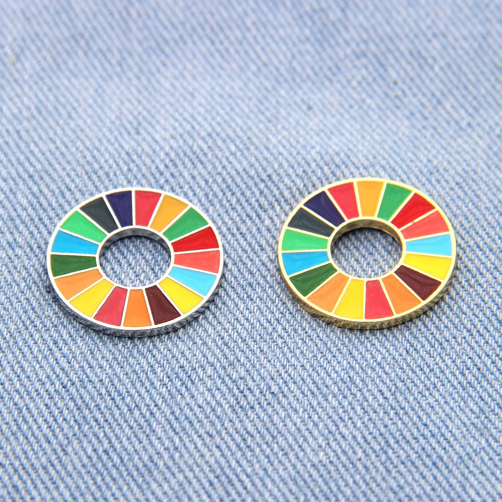 Metal crafts cheap wholesale rainbow lapel pin metal hat pins soft enamel rainbow pin badge