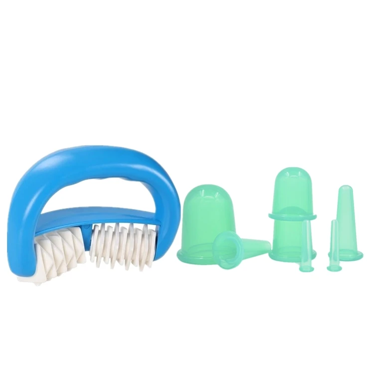8pcs  massage cupping vacuum jars cans cupping silicone cans for body massage anti cellulite Anti-wrinkle de with brush