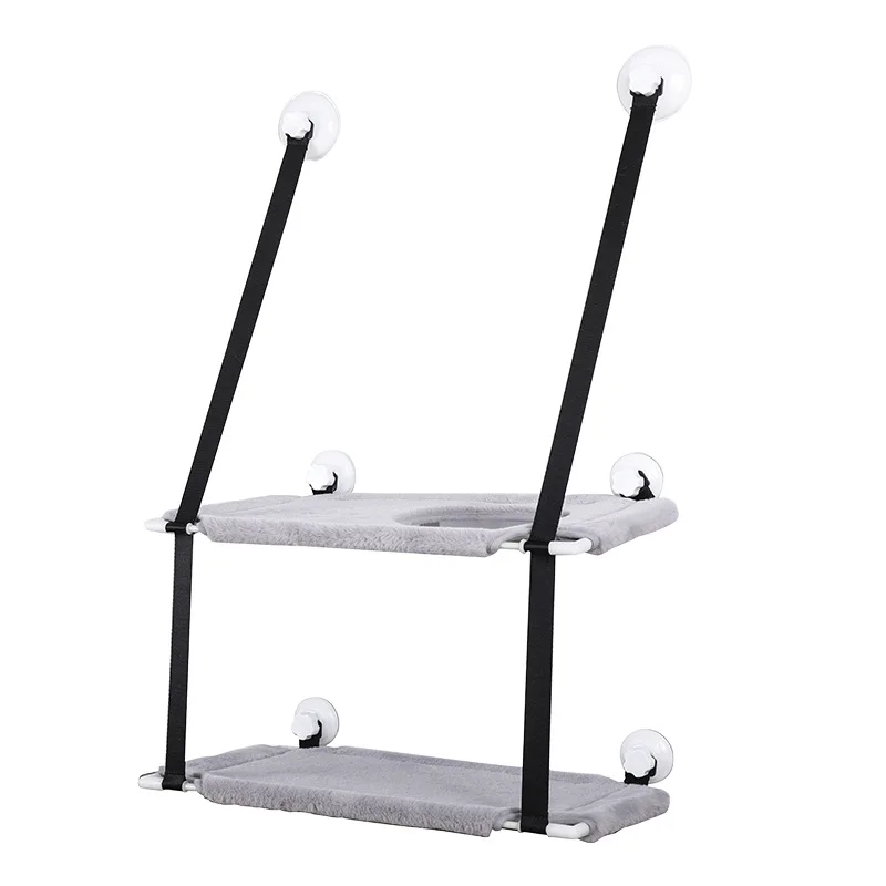 Double Layer Pet Hanging Beds Bearing Cat Sunny Window Seat Mount Pet Cat Hammock Cat Bed Shelf Seat Beds