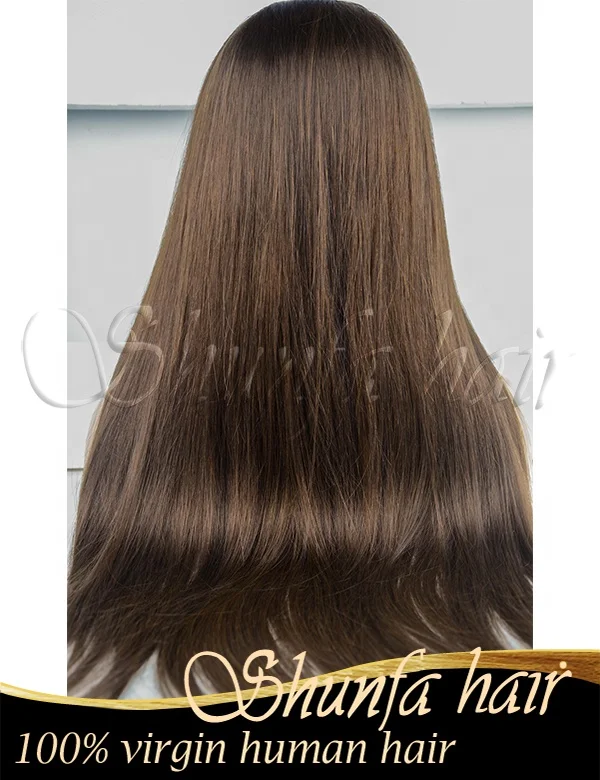 Invisible PU Thin Skin Injection Human Hair Womens Toupee