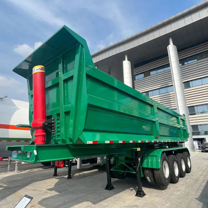 Hot Sale High Quality Heavy Duty U-Shape 3 4 6 Axles End Hydraulic Tipper Truck Dump Cargo Semi Trailer Trucks