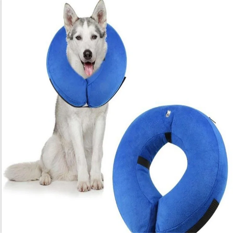 Supplies Wholesale Pet Inflatable Collars Hot Sale  Protective Cone Soft PVC Recovery Dog Elizabethan Collar for Dogs and Cats