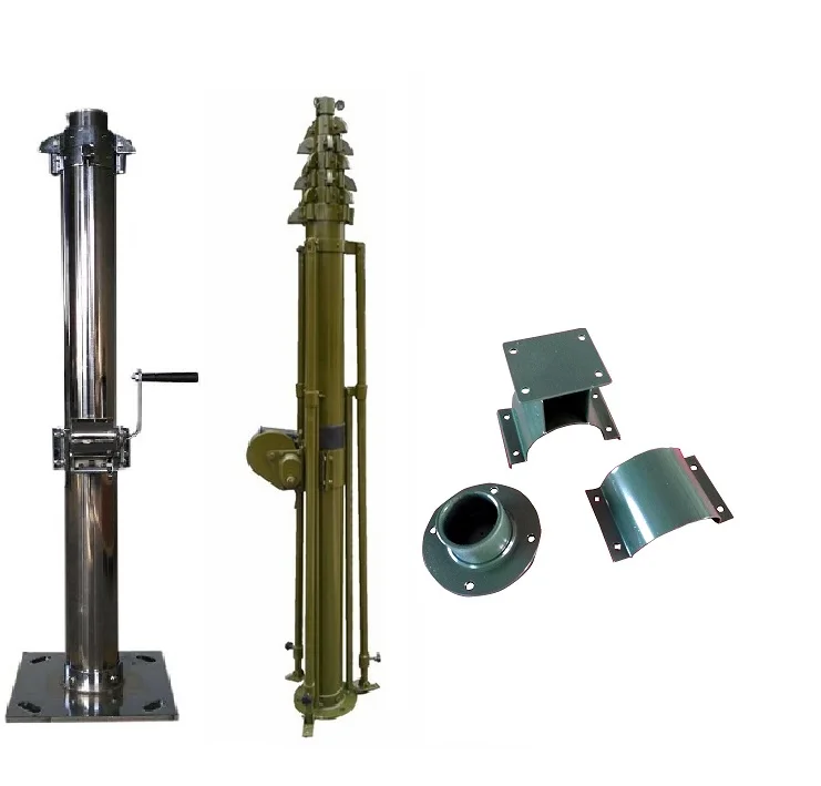 Ручная телескопическая мачта и полюсная ручная лебедка с приводом на 16 м для осветительной камеры