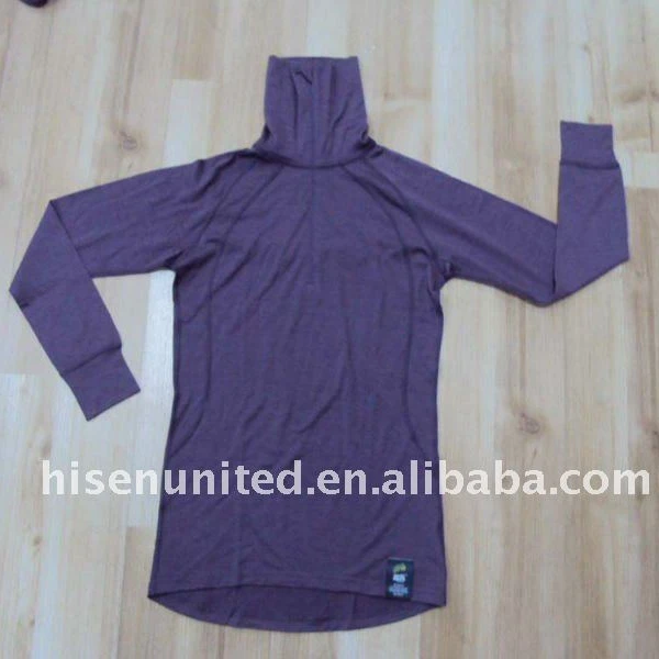 Merino Wool Zip Polo Base Layer / Underwear