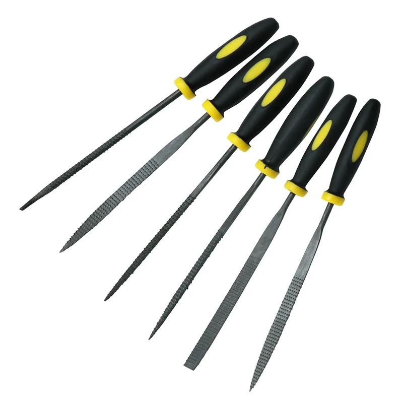 6pcs 140mm 160mm 180mm Mini Needle File Set DIY Wood Rasp File Needle Polishing Carving Woodworking Ceramic Crafts Hand Tools