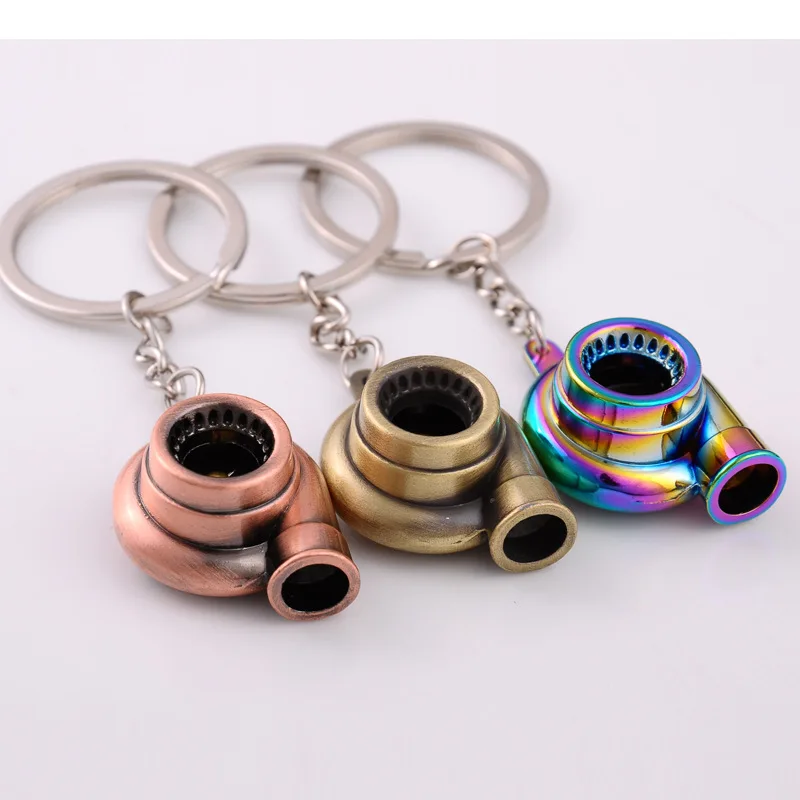 Wholesale Metal 3d Car Turbo Keychain Promotion Gift Keychains For Men Turbo Key Chain