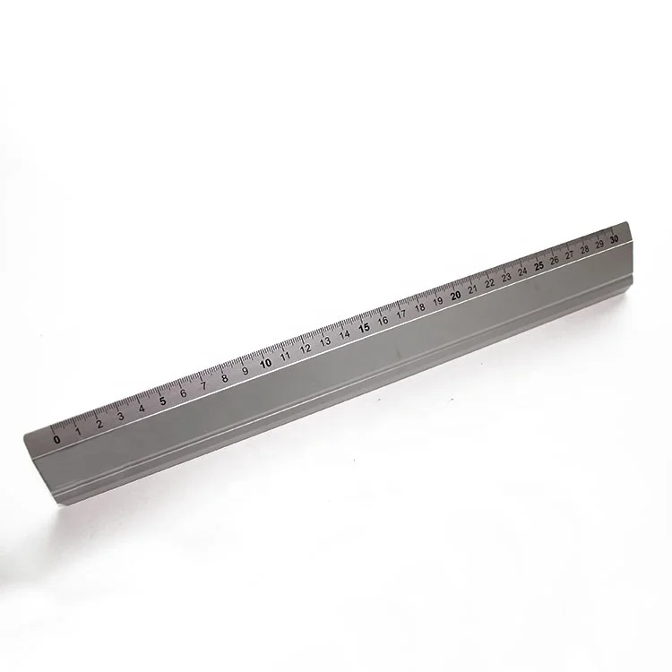 Factory Wholesale 12 Inch 30cm Aluminium Ruler Engineering Drafting Scale Ruler