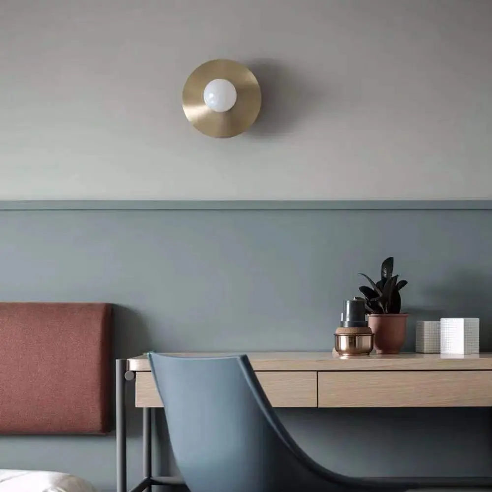 decorative hanging wall lamp bedroom hotel wall mount lamp Glass Globe Brass wall sconce