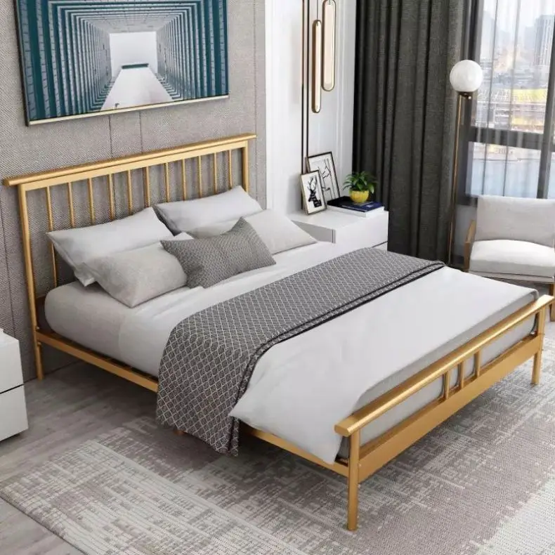 2022 New Modern Triple Canopy Wrought Steel Paramount Canopy Single Luxury Bed Frame