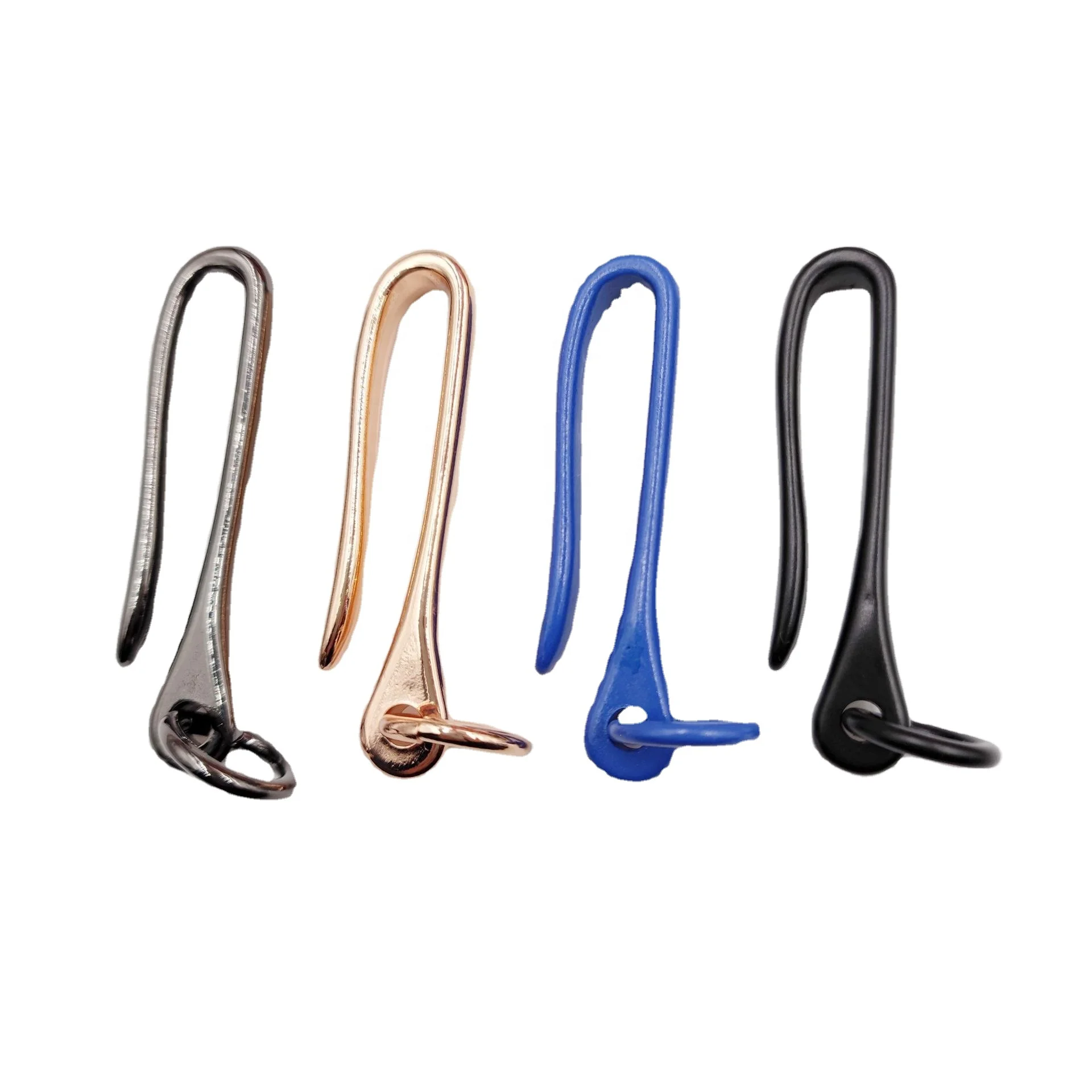 Colorful Solid Brass Chain Key Clip Hook KeyChain Key Ring Belt U Hook Wallet Chain Accessory