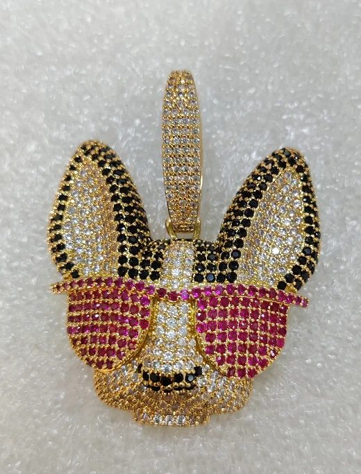 icy diamond swirl unicorn pendant necklace