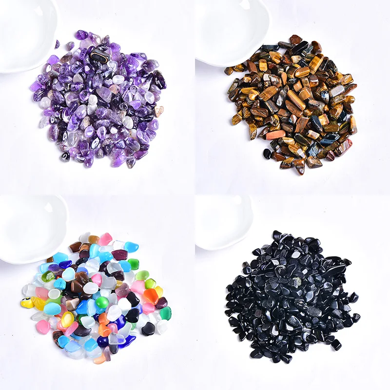 Wholesale Bulk Spot Natural mineral Polished Gravel Tiger Eye Specimen Healing Stone Colorful For Aquarium