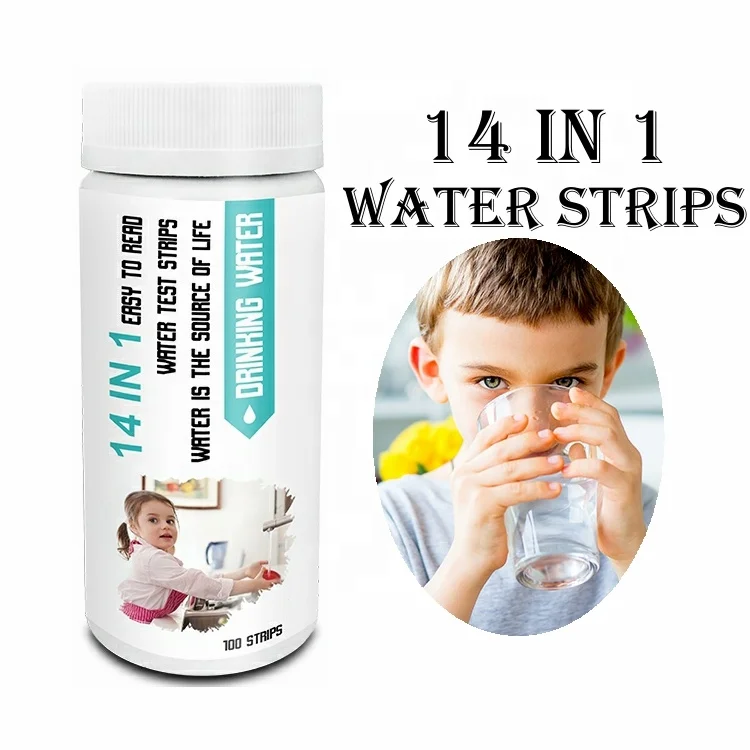 Popular 14 Items Swimming Pool SPA Drinking Water Quality Tester Strips With CE
